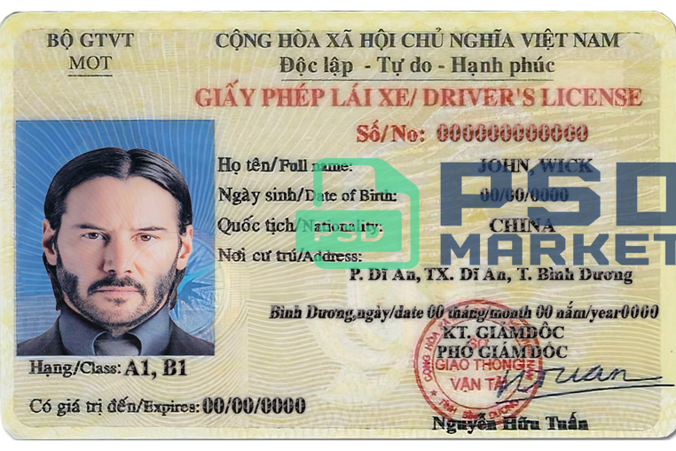 Vietnam Driver License Template