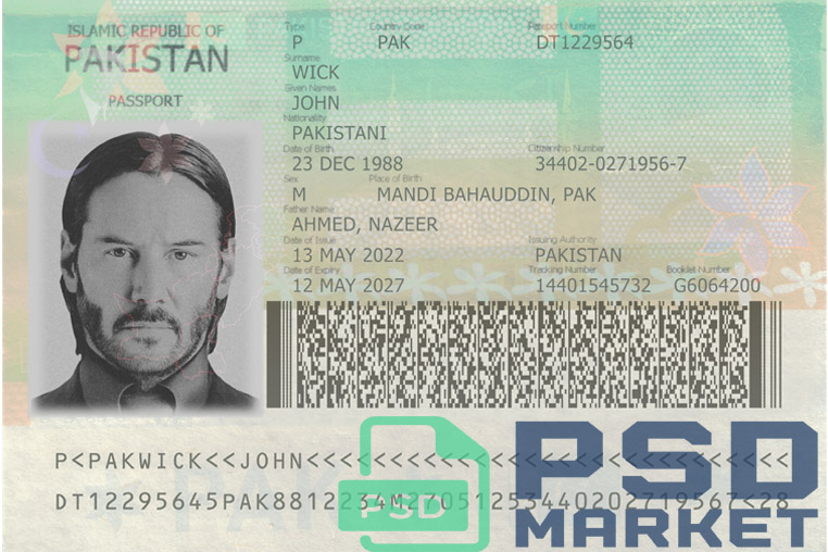 Pakistan Passport Template