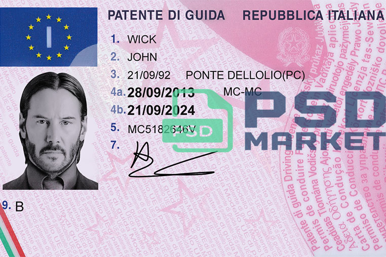 Italy Driver License 2013