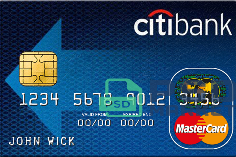 Australia Citi Bank Credit Card Template