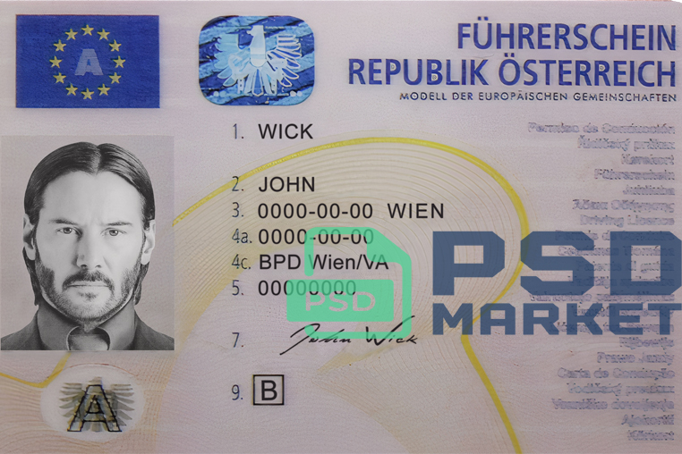 Austria Driver License Old Template