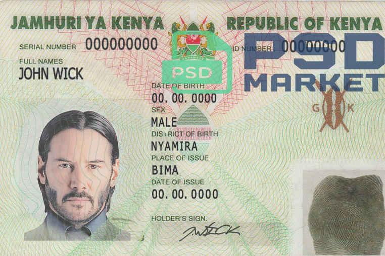 Kenya ID Card Template