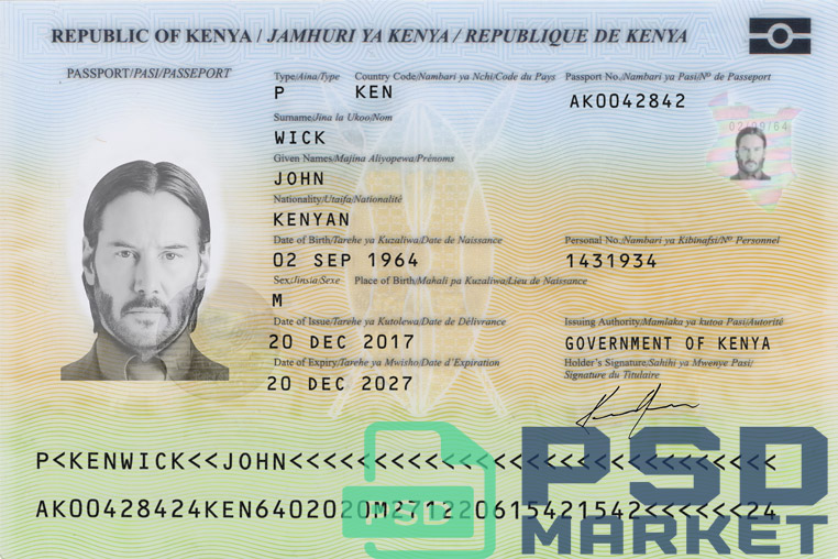 Kenya Passport Template 2015