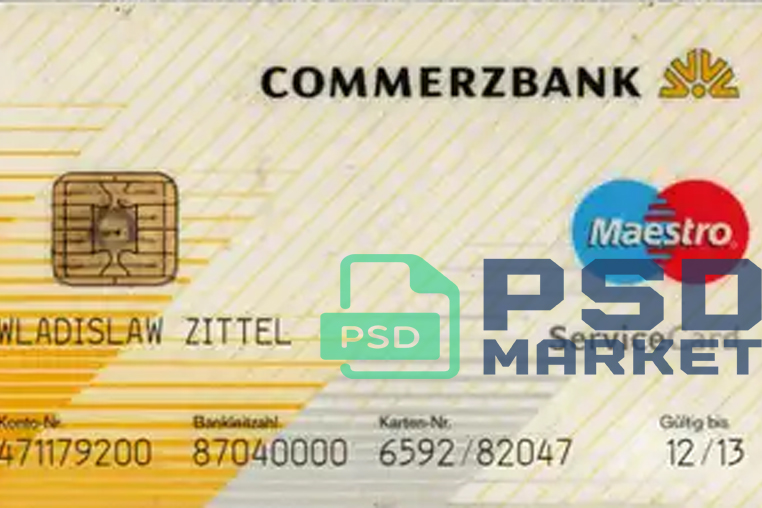 Germany Commerz Bank Credit Card Template