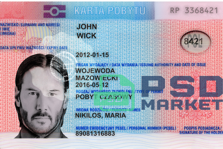 Poland Residence Permit Template 2011