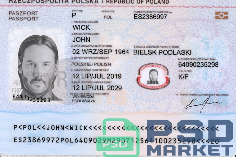 Poland Passport 2018 Template