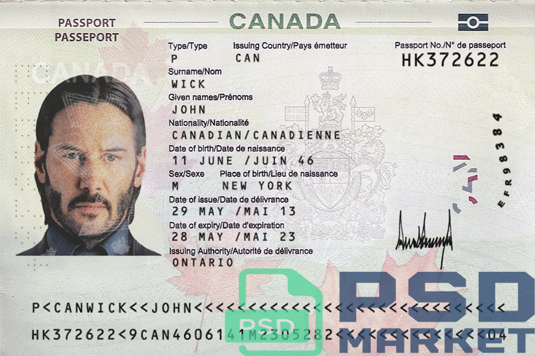 Canada passport 2013