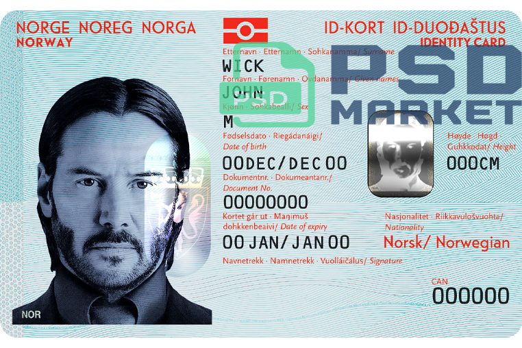 Norway ID Card Template 2020