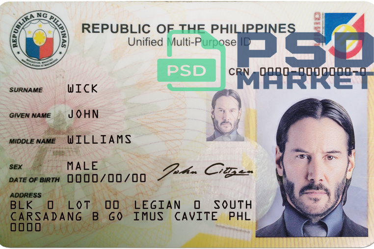 Philippines ID Card Template