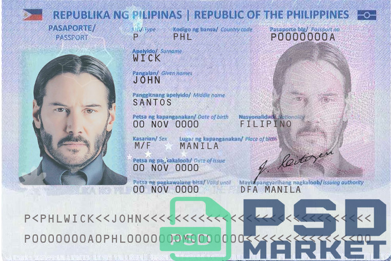 Philippines Passport Template