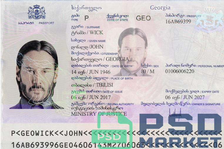 Georgia Passport Template 2010