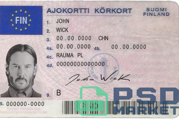 Finland Driver License Template