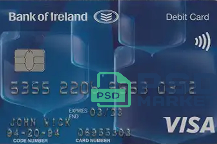 Ireland Bank of Ireland Credit Card Template