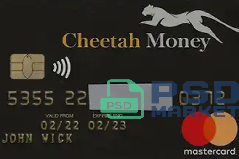 Ireland Cheetah Money Credit Card Template