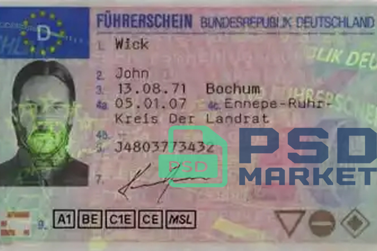 Germany Driver License 2001