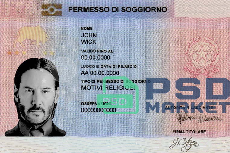 Italy Residence Permit Template