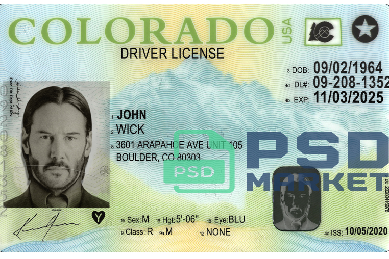 United States (Colorado) Driver License New V2