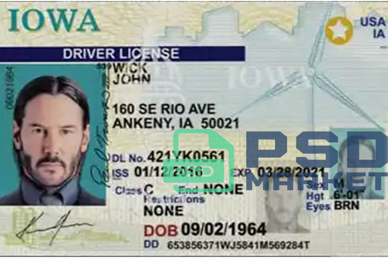 United States (Iowa) Driver License